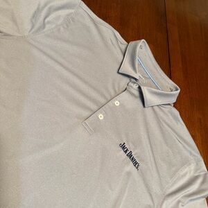 Johnnie O Jack Daniels Short Sleeve Polo Shirt XL Gray Men Golf Casual Stretch